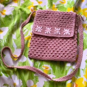 🎀 [vintage] 90s crochet crossbody bag 🎀